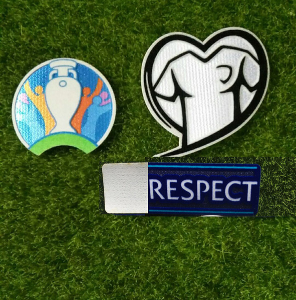 2020 EUR Qualifier Patch And Respect Badge Soccer Patch Heat Transfer Badge