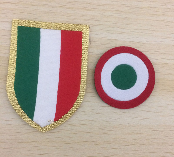 15-17 Serie A Italia Calcio Patch Red Coppa and Italia Circle Scudetto patch Scudetto + Italy Cup patch