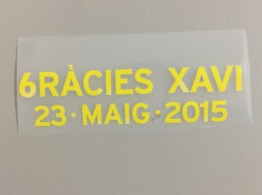 Tribute 2014/15 6 Racies Xavi farewell Xavi Patch Soccer badge Heat transfer Soccer Patch