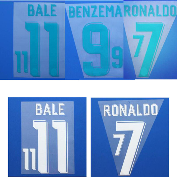 1718 Ronaldo Bale Modric Asensio Isco Benzema marcelo Sergio ramos Kroos Nameset Can Custom Any Soccer Name Number Set Soccer Patch