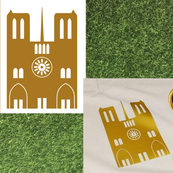 2019 Tribute to notre dame de paris Patch Heat Transfer Soccer Patch Badge