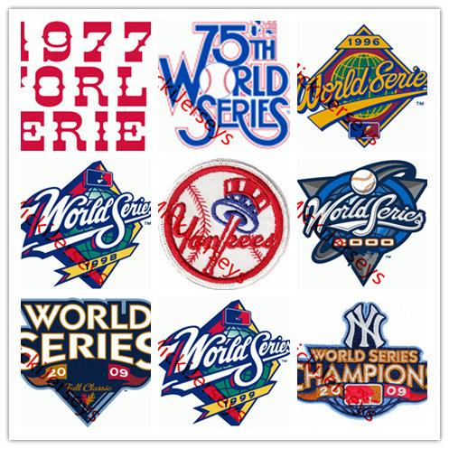 7 Piece / Lot,1977 1978 1996 1998 1999 2000 2009 WS Chimpions patch DJ3K 602 All-Time Saves Patch 1980's Round Jersey Patch