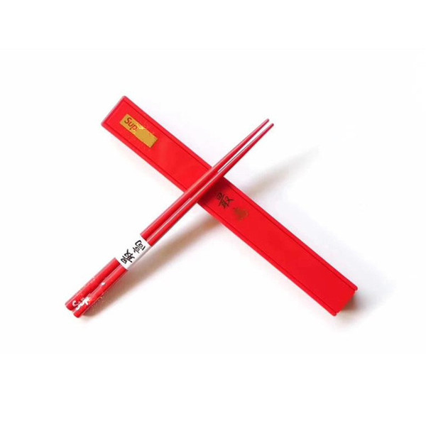 Sup Brand China Red Chopsticks Creative Plastic Eco Friendly Anti Wear Resistance To Fall Chopstick Portable Hot Sale 18sj I1