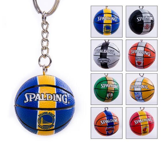 American professional basketball club team logo 1:6 high true reduction mini basketball pendant, basketball enthusiasts must have keychain