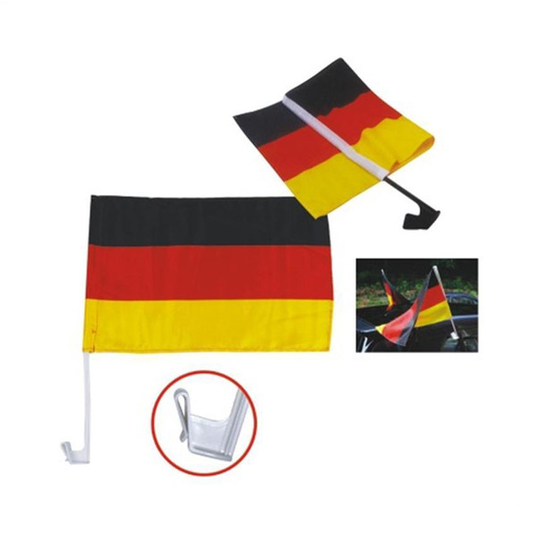 Russia 2018 world cup car flag football soccer 32 national team car flag car window clip flag 30*45cm double sided Banners 200Pcs