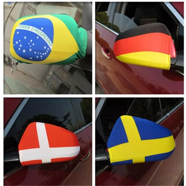 Russia 2018 World Cup National flag Car Side View Mirror sleeve Cover World Cup Printing Football Fans Gift 100Pcs 2018102208