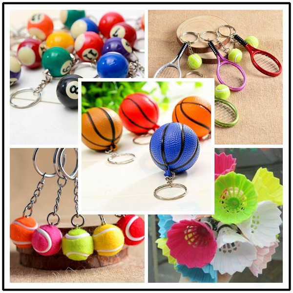 plastic basketball Bag Pendant Mini basketball Keychain men car key rings Sports Souvenir party favor School birthday Gifts