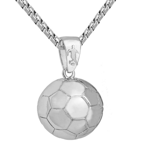 New football pendant sports men's ball necklace European American jewelry ball games fans souvenirs soccer necklace