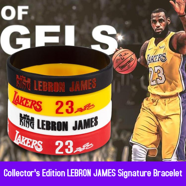 18-19 new season James high quality silicone basketball bracelet star signature bracelet,Free shiipping