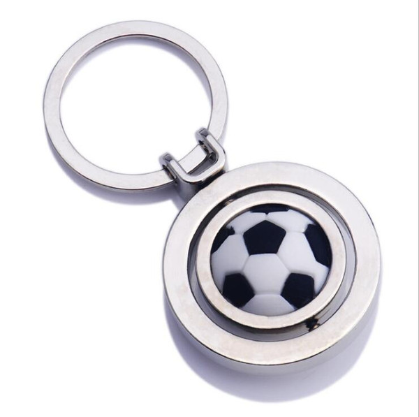 Hot 3D Sport Calcio Rotante Creative Anime Keychain World Cup Sports Rotatable Basketball Football Golf Gmall gifts Pendants.