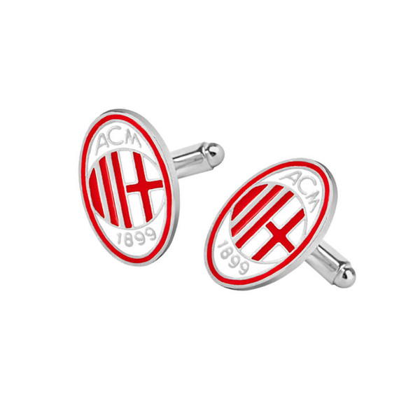 2018 ROSSONERO Cufflinks Smart Milan Cufflinks Football team button Soccer fans souvenir football club button for man metal cuff button