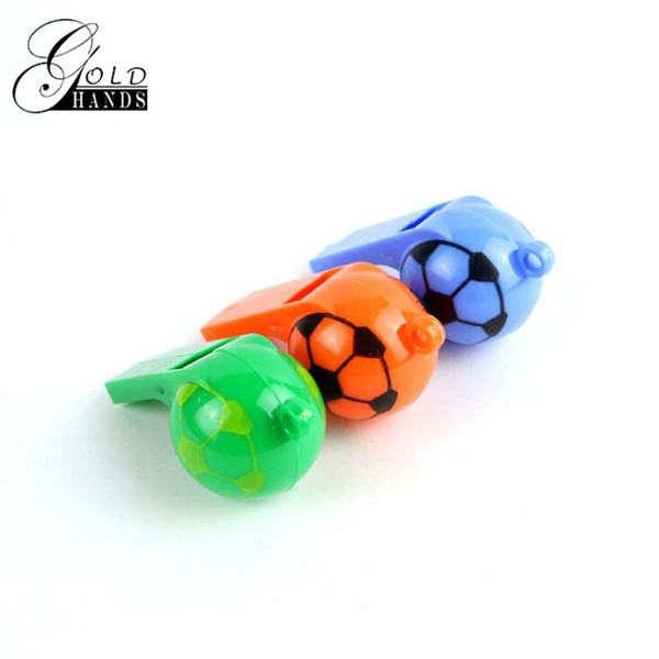 New toy sports game accessories World Cup cheerleaders plastic whistle design solid color whistle children toy sports ball accessorie