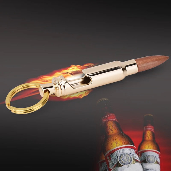 Creative Bullet Keychain Beer Opener Personality Gift S-L