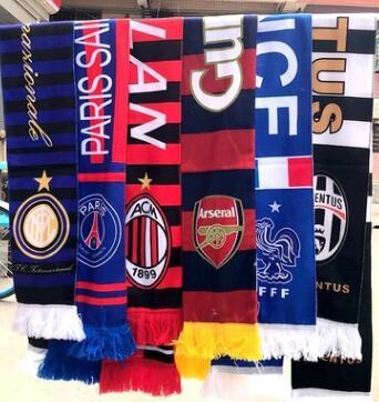 New Champions league Football club Real Madrid AC MILAN FC Barcelona Inter Milan Soccer Neckerchief Scarf Fan Souvenirs soccer Scarves gift