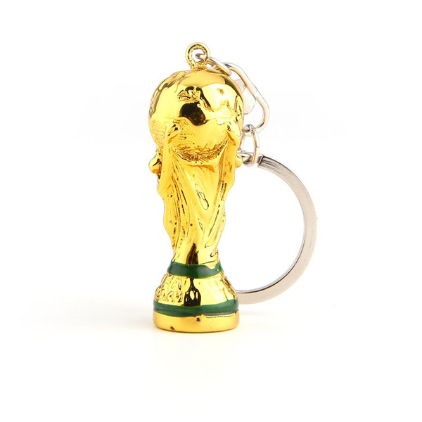 World Cup Football Fans Necktie Cup Key Chain Resin material Golden Trophy Wholesale