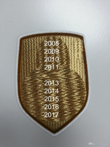 2008 2009 2010 2013 2014 2015 2016 2017 Champions Patch Champion League Soccer Badge Velvet Heat Transfer Patch Free Shipping