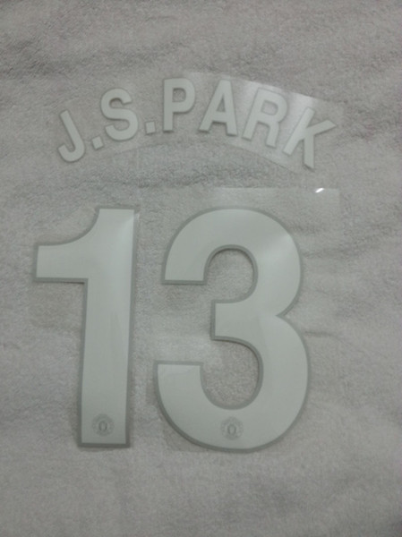 Champions League #13 J.S.PARK Park Ji-Sung Nameset Rooney Heat Transfer Soccer Patch