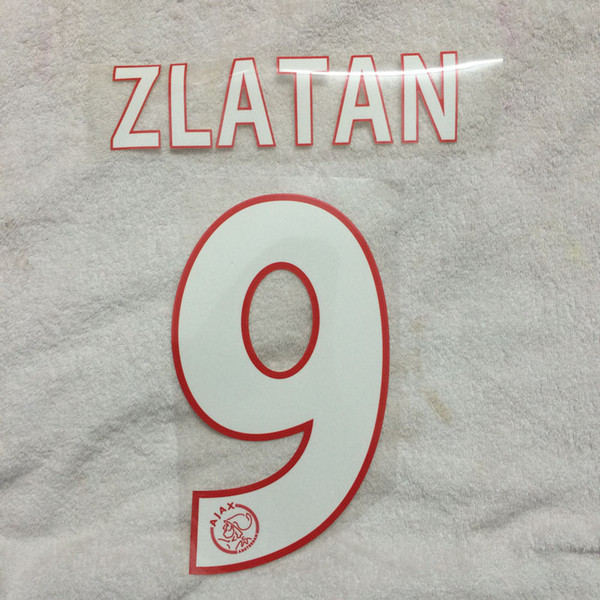 #9 ZLatan Ibrahimovic Nameset Set Printing Name Number Set Flocking