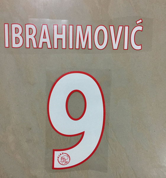 2002 #9 ZLatan Ibrahimovic Nameset Set Printing Name Number Set Flocking