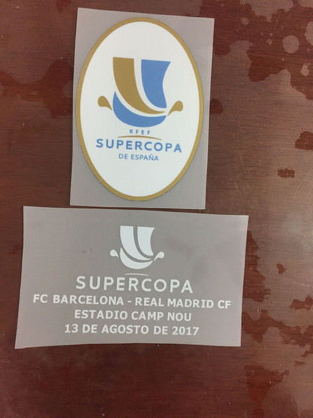 2017 SPain Supercopa Patch Player Issue set Camp Nou Patch 17-18 Super Cup 1st 2st 3st Game Soccer Badge