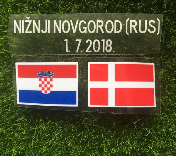 2018 Croatia Match Details Croatia Vs Denmark Soccer Patch Badge