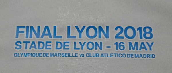 Marseille Final Lyon 2018 Match Details Soccer Patch Badge