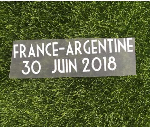 2018 France Match Details France Vs Argentina Game Soccer Patch Heat Transfer Patch