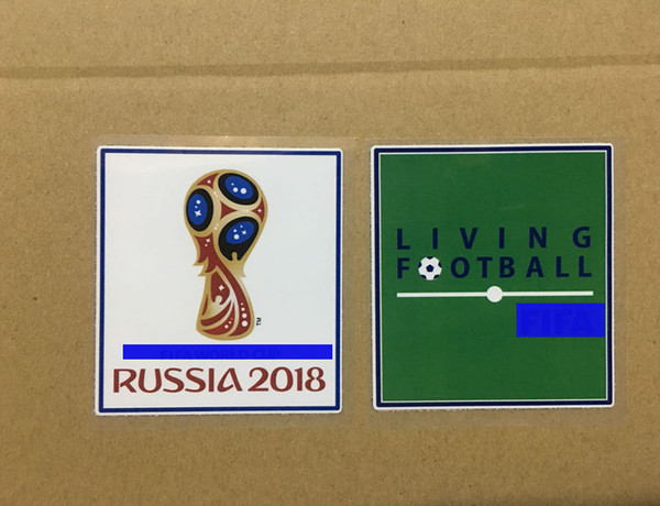 One Pairs Russia 2018 World Cup Patches Flocking 2018 World Cup Russia Soccer Patches for Final Team Germany Spain Argentina Portugal Brazil