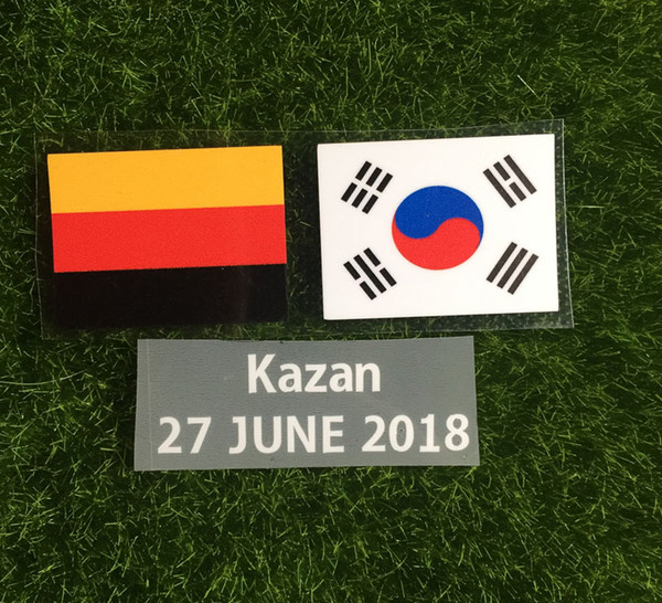 2018 Korea Match Details Korea Vs Germany Game Text Heat Transfer Soccer Patch Badge