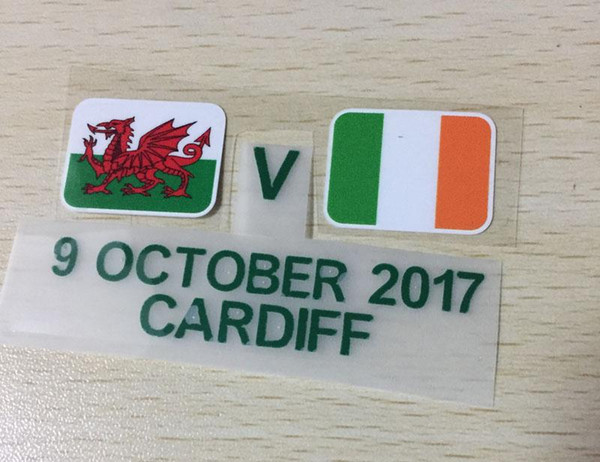 2011 2014 2017 Ireland Match Details Ireland Vs Wales Germany Denmark Russia Heat Transfer Soccer Patch Badge