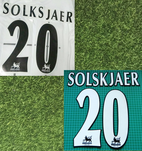 Lextra SOLSKJAER Nameset 1997-2006 #20 SOLSKJAER Printing Name Number Flocking