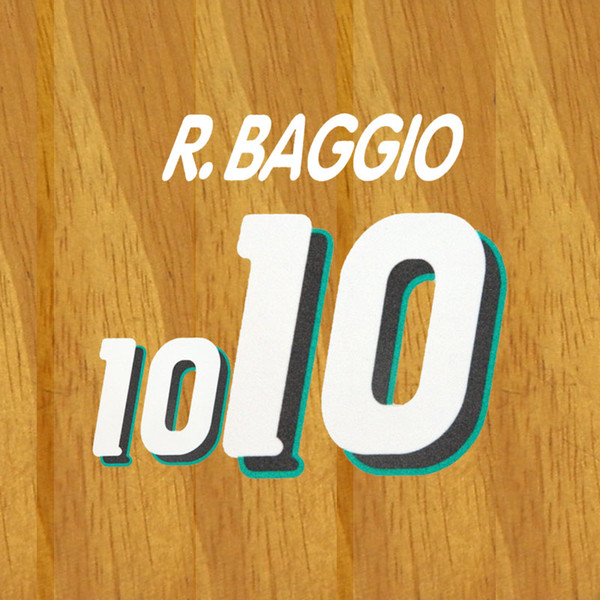 Lextra Baggio #10 Nameset Barsei #6 1994 Italy Homekit Awaykit Nameset Printing Flocking Heat Transfer Soccer Patch Badge