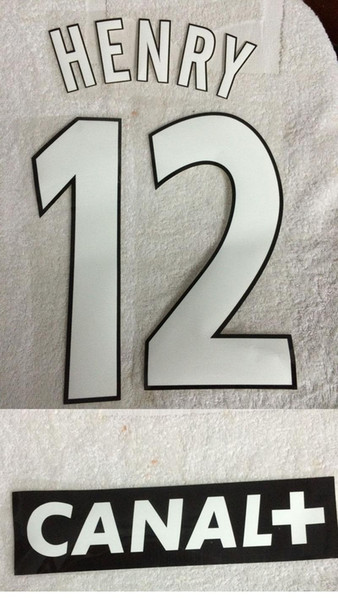 #12 Henry Nameset And Sponsor Printing Name Number Set Flocking