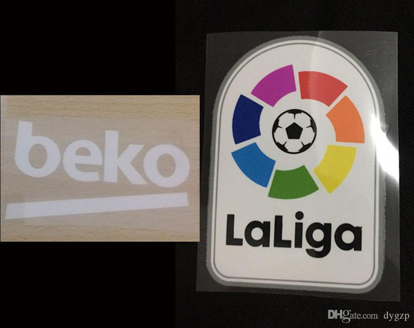 1819 La Liga LFP Patch and BEKO Sponsor Badge Heat Transfer Soccer Patch