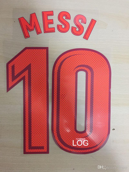 1718 La Liga 3rd away Player Version Messi Nameset A.iniesta Dembele Suarez Paulinho Printing Flocking Soccer Badge