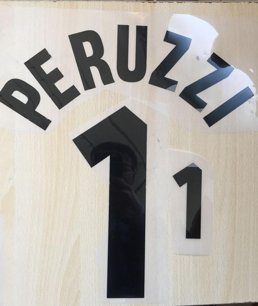 Customize Nameset #1 PERUZZI Black and Blue Flocking Can Customize Any Name Any Number Printing Name Number Set Flocking