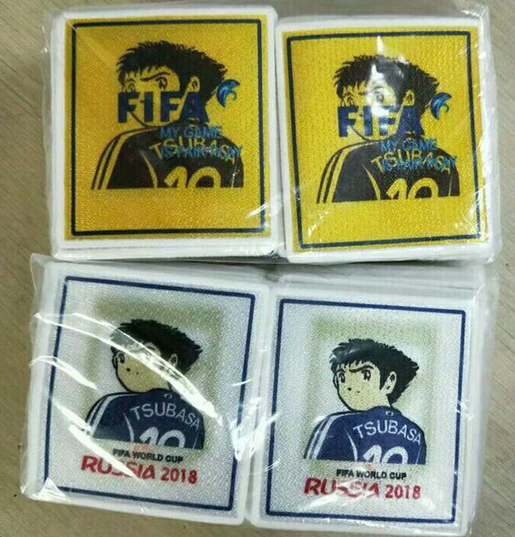 Japan Cartoon Captain TSUBASA ATOM Patches Russia 2018 World Cup Patch Living Football Soccer Patch Soccer Football Badges Patches Flocking