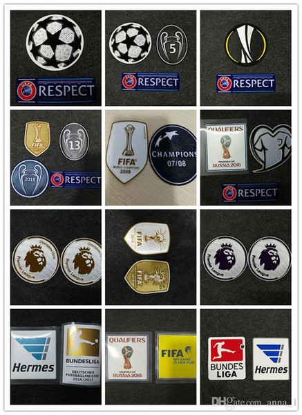 Sale Ligue Patch European football league Soccer Patch triangle interim Sponsor Badge Heat Transfer Soccer Patch Badge