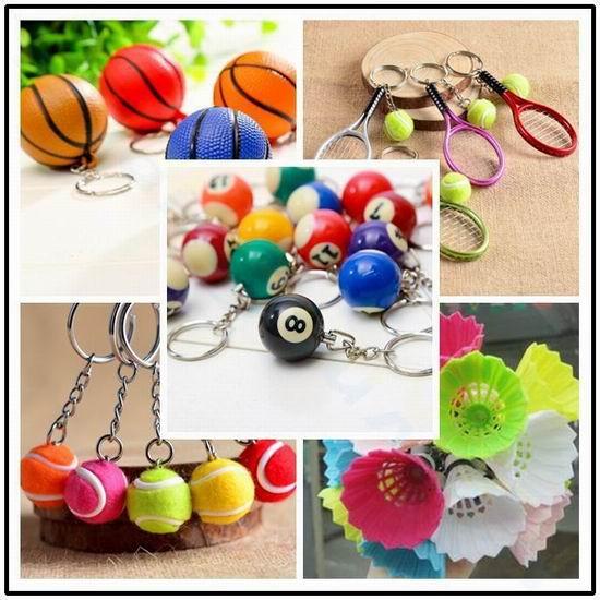 Billiard ball key chain Bag Pendant Mini Billiard Keychain men car key rings Sports Souvenir party favor School AD Gifts