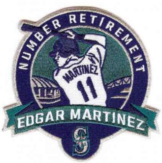 Iron on Seattle 11 Martinez Retirement Patch Embroidered Jersey Patch.