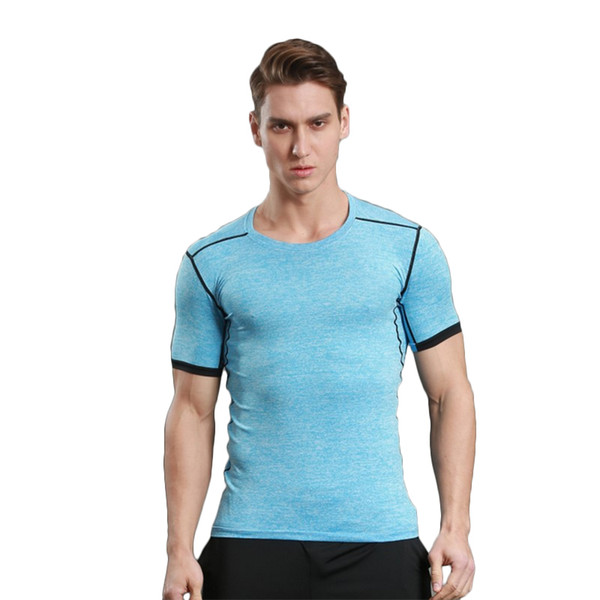 Tight Short Sleeve Men's Soccer Running Sports Bottom Moisture Moisturizing Quick Elasticity High Elastic Fitness Wear