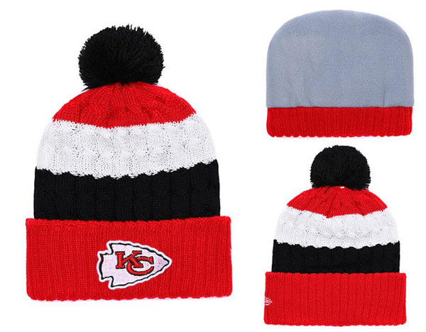 Kansas City Sport Winter Hats Chiefs Stitched Team Logo Brand Warm Men Women Hot Sale Knitted Caps Cheap Mixed Beanies