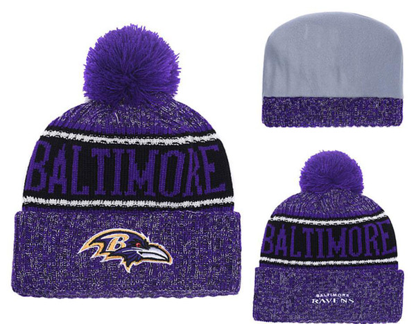 Baltimore Sport Winter Hats Ravens Stitched Team Logo Brand Warm Men Women Hot Sale Knitted Caps Cheap Mixed Beanies