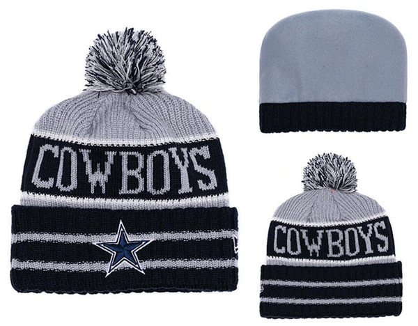 Dallas Sport Winter Hats Cowboys Stitched Team Logo Brand Warm Men Women Hot Sale Knitted Caps Cheap Mixed Beanies