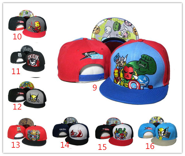 retail 26 colors US Tokidoki Caps TKDK Adjustable Hats Snap Back Hats Cheap Hip Hop Caps Fashion Snapback Hats for Girls and Boys Top Hat