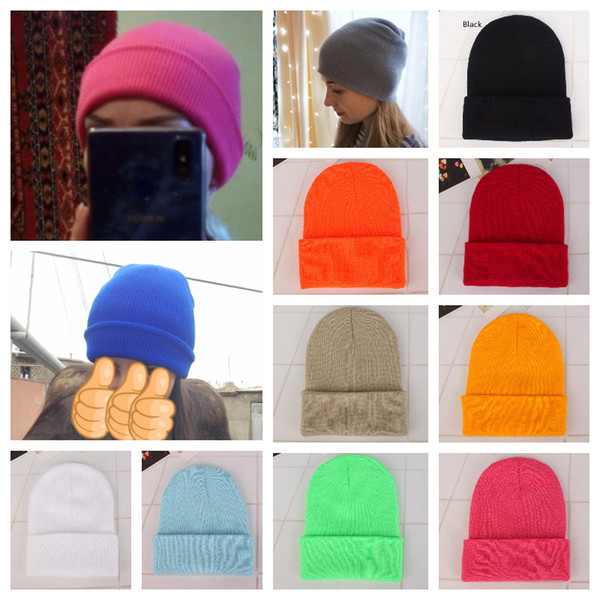 23 Colors Winter Hats for Woman New Beanies Knitted Solid Cute Hat Girls Autumn Female Beanie Caps Warmer Bonnet Ladies Casual Cap