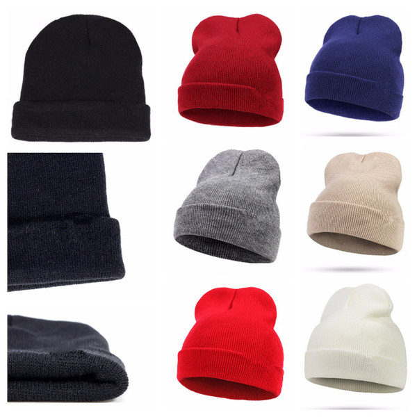 Fashion Cap Women's Beanies Caps Unisex Visor Hats Girls Winter Warm Hat Adult Woolen Knitted Hats Casual Headgear