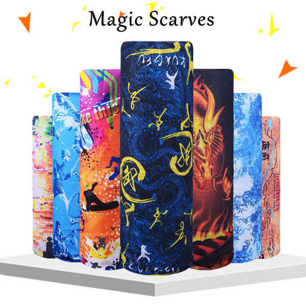 2016 Popular Magic Scarves Outdoors Sports Caps Hip Hop Sun Protection Equipment 10 pcs Multi-function Scarf Many Pattern Color Men Women