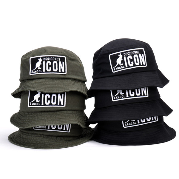 Latest Design 100%Cotton Letter Bucket Hats For Men Women Foldable Cap Fishing Hunting Fisherman Beach Sun Visor Sale Folding Man Bowler hat