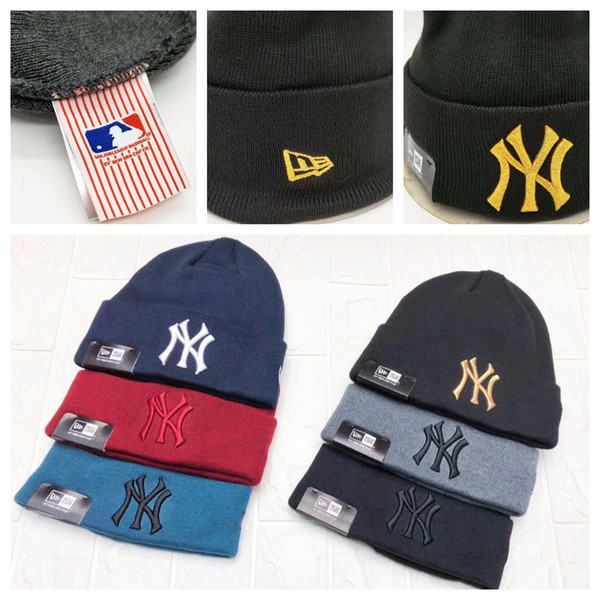 IN STOCK!!! NY Hats Boys & Girls Beanies Unisex Autumn Winter Beanie Travel Sports Knitted Cap Ski Caps 6 Colors